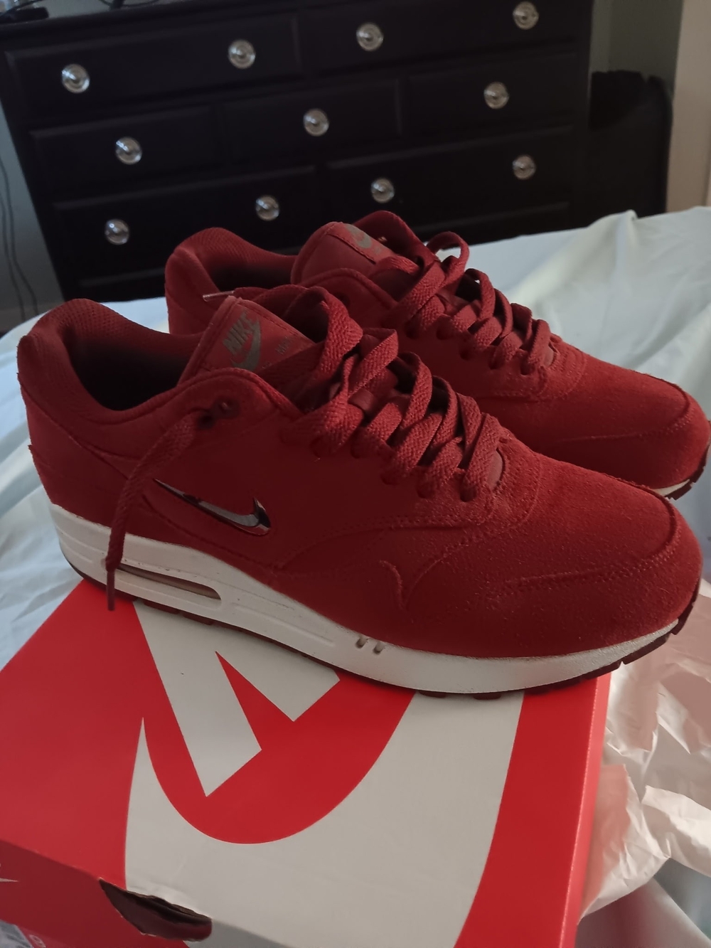 Nike Air Max 1 Premium SC Jewel 'Team Red' Sneakers